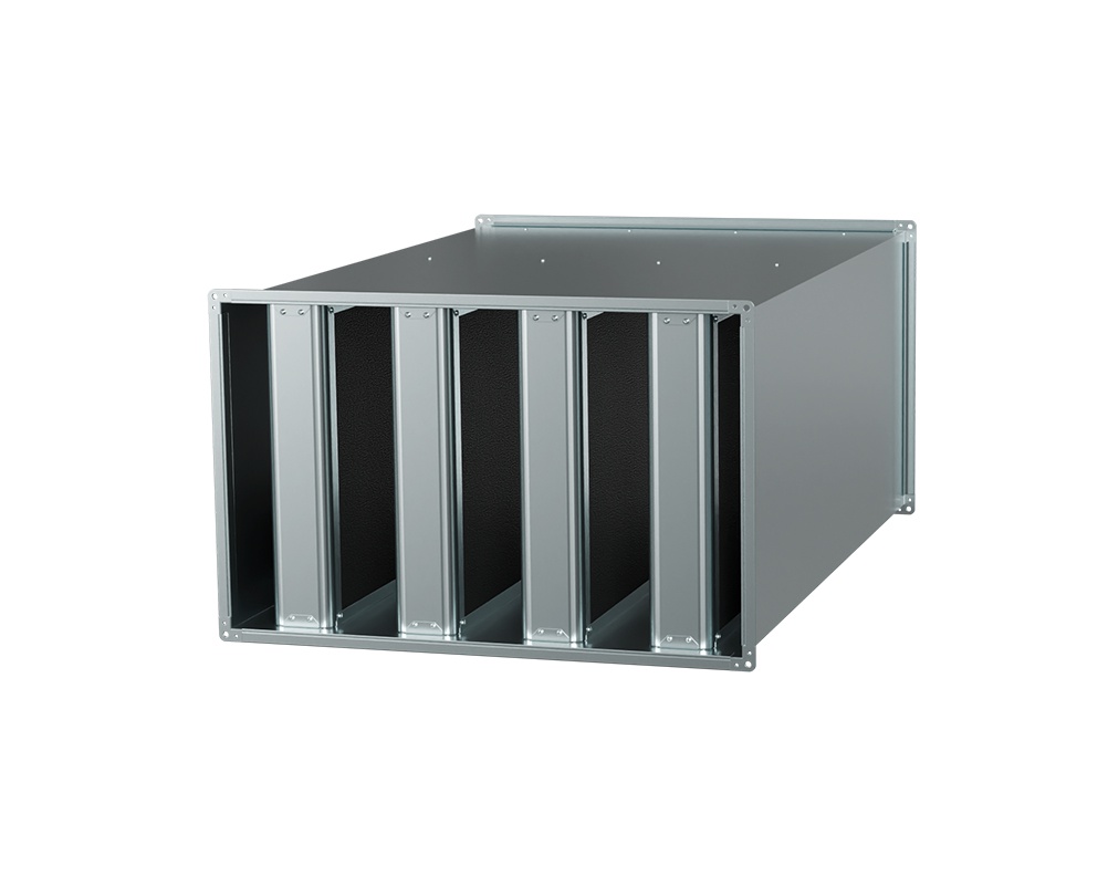 STS Rectangular silencer with partition